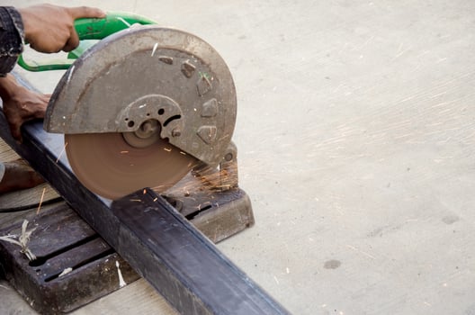 Cutting metal workshop photo