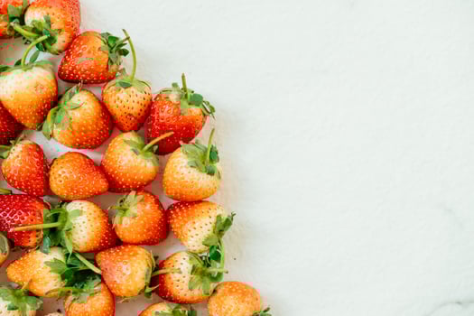 Fresh strawberries on a white background photo