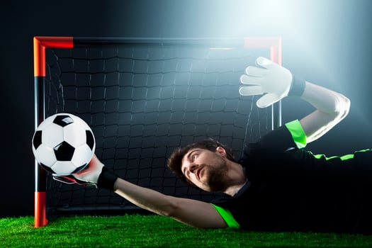 Football. Soccer. Soccer player dribbling with ball photo