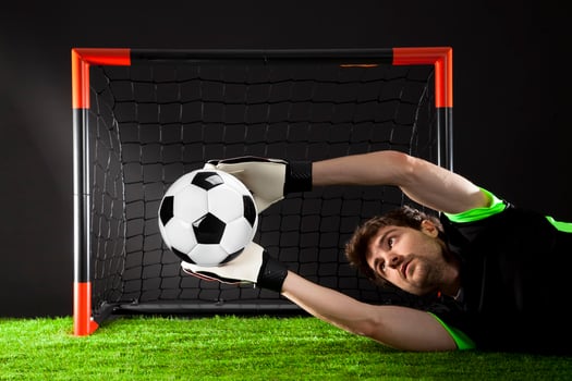 Football. Soccer. Soccer player dribbling with ball photo
