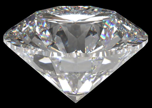 Beautiful Shiny Diamond in Brilliant Cut on Black Background - Diamond Backdrop, Crystal Background photo