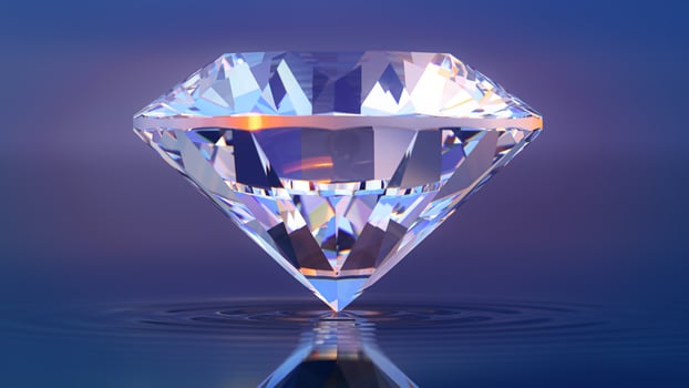 Beautiful Shiny Diamond in Brilliant Cut - Diamond Background,- Crystal Background photo