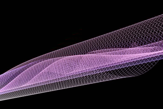 Abstract 3d mesh wave background. Futuristic technology style. Elegant background for business presentations. photo