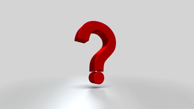 3D illustrations red question marks for business, corporate and advertising. photo