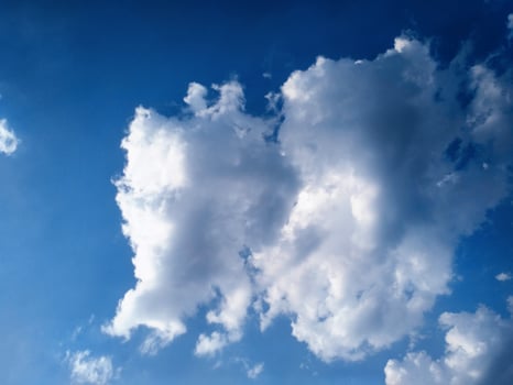 blue sky with cloud background. Selective focus. Copy space photo