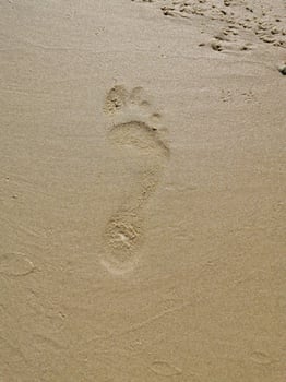 footprints in the sand photo