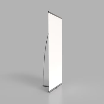 Photorealistic 3d render of a Banner Stand Mechanism with branda photo