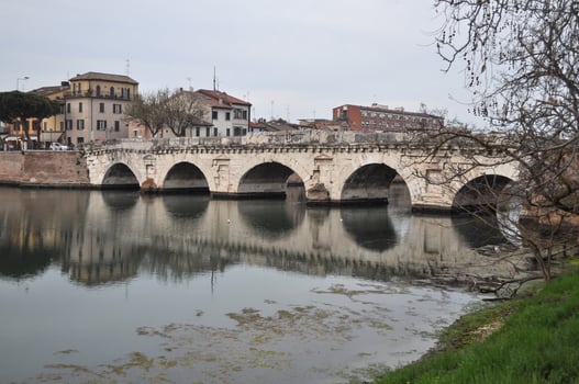Roman bridge in Rimini photo