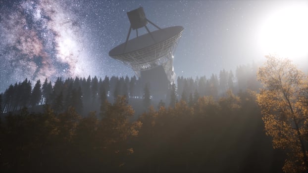 astronomical observatory under the night sky stars photo
