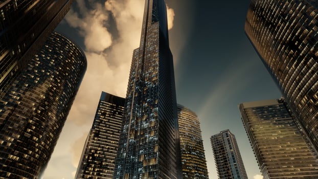 Skyscrapers or Modern Buildings in the City photo