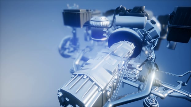 Detailed Car Engine and Other Parts photo