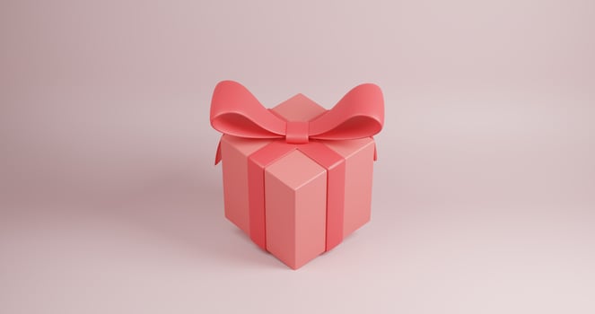 Gift Christmas Red 3d rendering photo