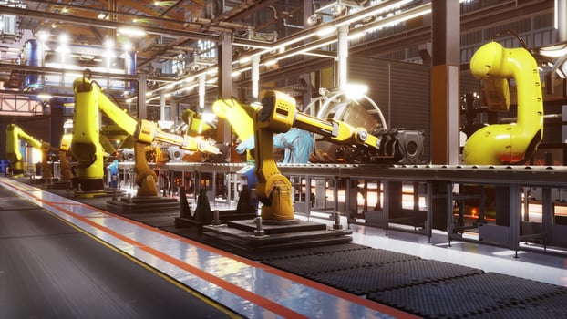 modern automated assembly line for cars photo