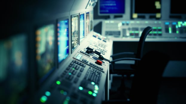 empty power plant control room photo