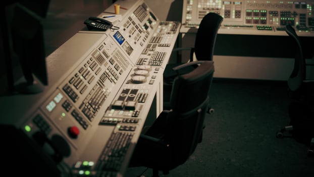 empty power plant control room photo