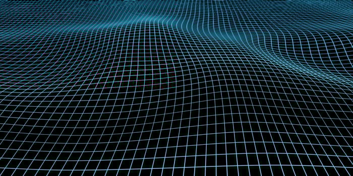 mesh wave structure curve background purple and blue gradient macro image 3d illustration photo