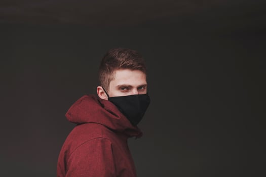 Man in face mask during coronavirus outbreak photo