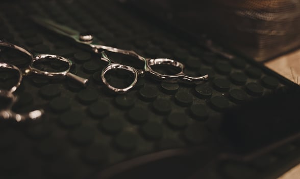 professional barber scissors photo