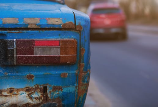 Forgotten rusty car photo
