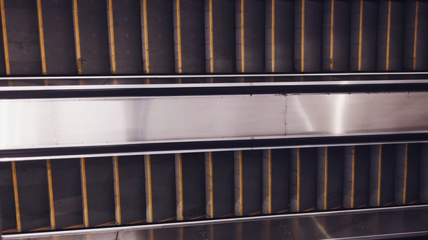 modern escalator in station photo
