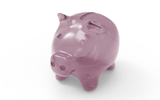 Piggy bank pink to save money economy finance and savings concept 3D illustration photo
