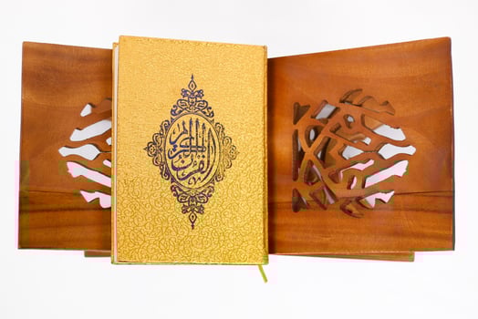holy book quran isolated on white background photo