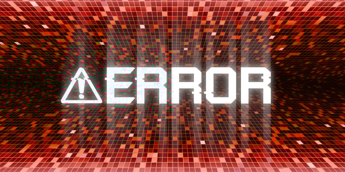 error message on abstract technology background 3d illustration photo