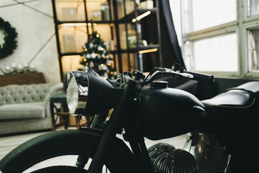 old vintage motorcycle photo