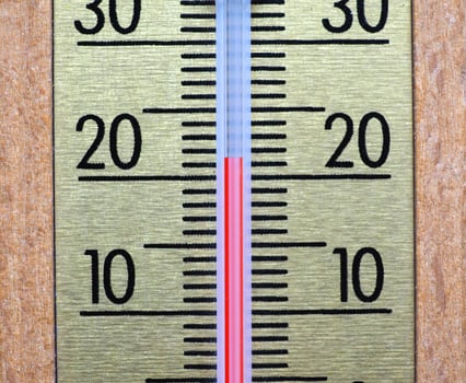 Thermometer for air temperature measurement photo