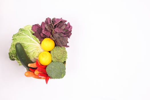 lots of vegetables isolated on white background photo