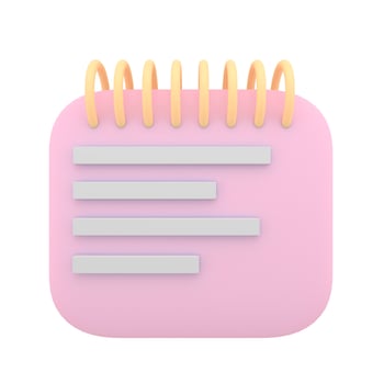 3d rendering Calendar icon symbol. minimal cartoon style design. photo
