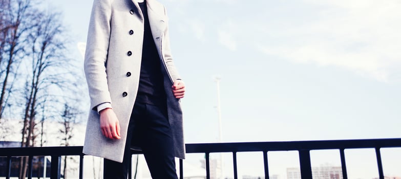 fashion model posing on city photo