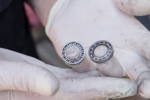 bicycle repair and cleaning process, cycle parts close up, bike workshop photo