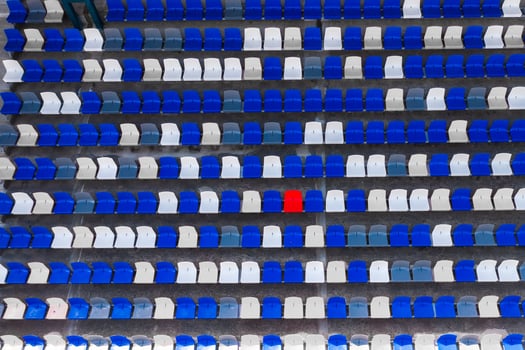 empty seats in the stadium top view photo