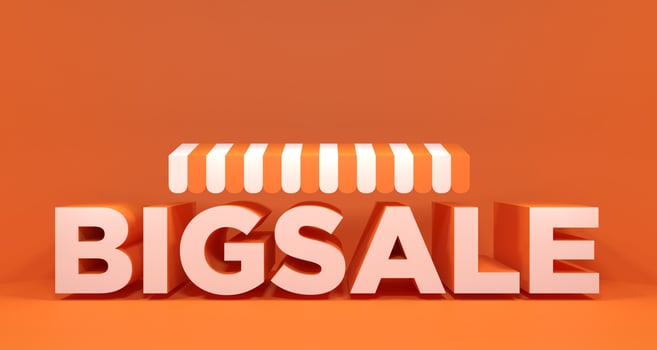 3D illustration for Online Store Banner promo photo