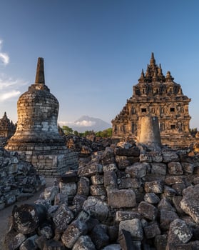 Ancient temple in indonesia photo