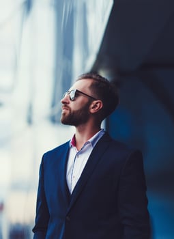 Young handsome modern businessman photo