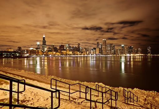 Chicago Downtown City  Night Photography photo