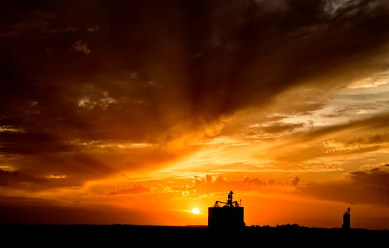 Sillouette Sunset Saskatchewan photo