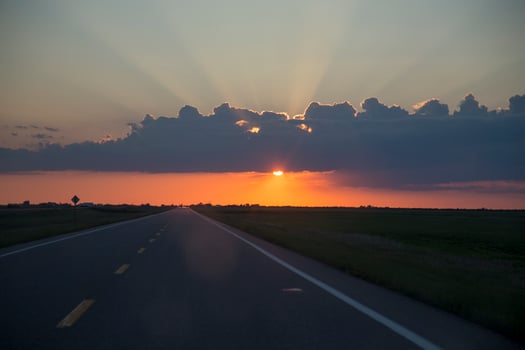 Sillouette Sunset Saskatchewan photo