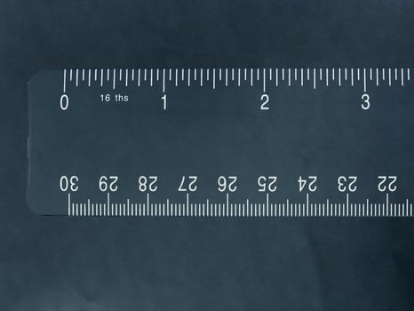 Imperial and metric ruler photo