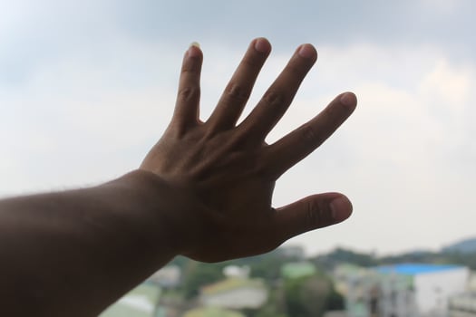 Stop hand ilustration photo