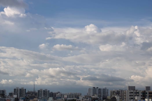 Summer blue sky cloud gradient light white background. Beauty clear cloudy in sunshine calm bright winter air bacground. Gloomy vivid cyan landscape in environment day horizon skyline view spring wind photo