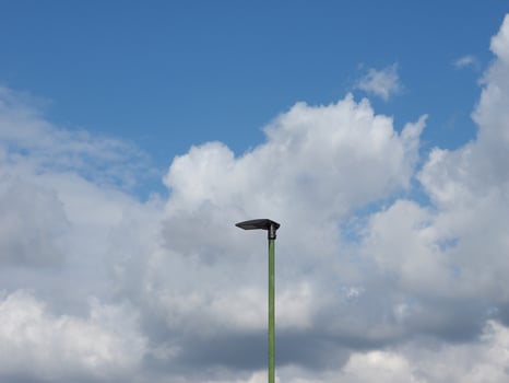 LED Light on lamp post photo