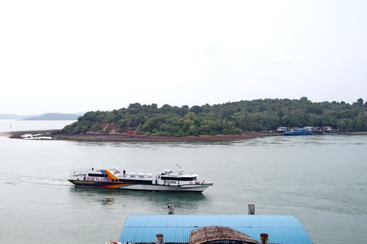 Various ship activities at the Port of Sri Bintan Pura in the city of Tanjung Pinang namely on the west coast of the island of Bintan photo