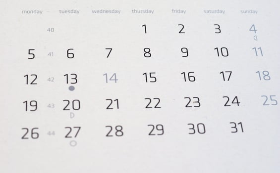 calendar page detail photo