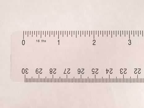 Imperial and metric ruler photo