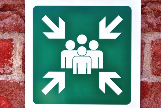 Assembly Point sign photo