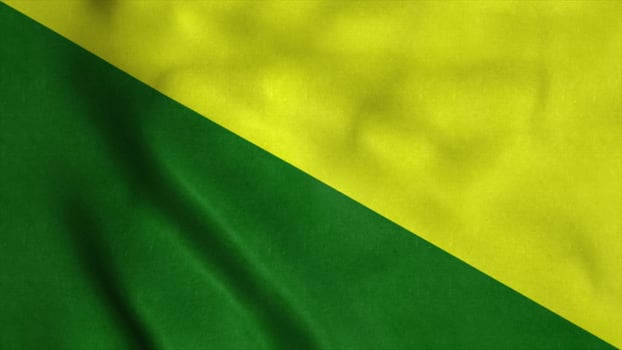 Las Marias flag, city of Puerto Rico, waving in wind. 3d illustration photo