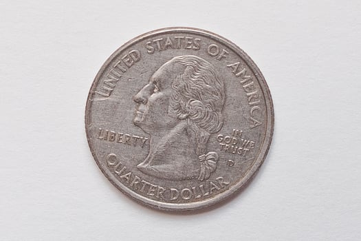 Coin 25 Cents or Quarter Dollar,2003 USA , State of Missouri 1821 photo